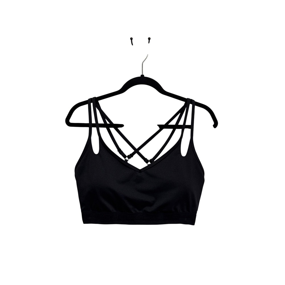 Pink Active Ultimate Lightly Lined Multi Strap Sports Bra Black XXL